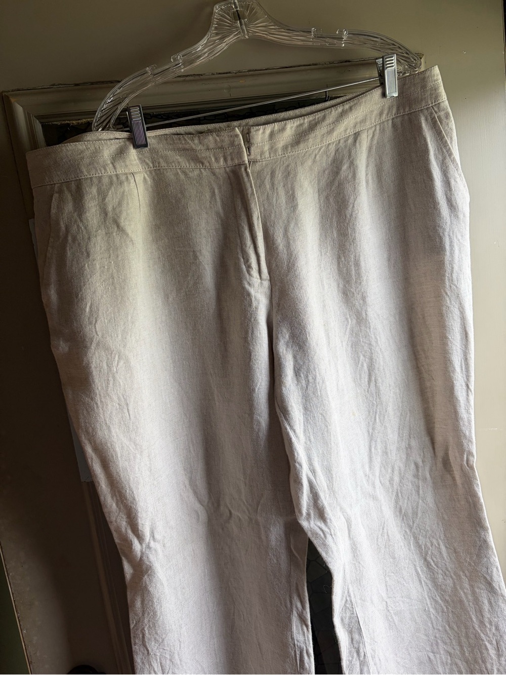 Talbots Stone Linen Pants - Picture 4 of 4